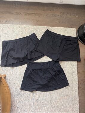 Swim bottoms 3 pack- 2 skirts 1 shorts